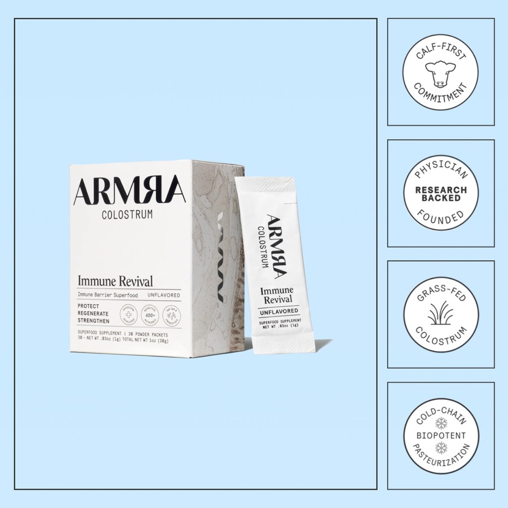 Armra Colostrum Health Revival Unflavored Travel Sticks 30 Pack - Picture 2 of 8